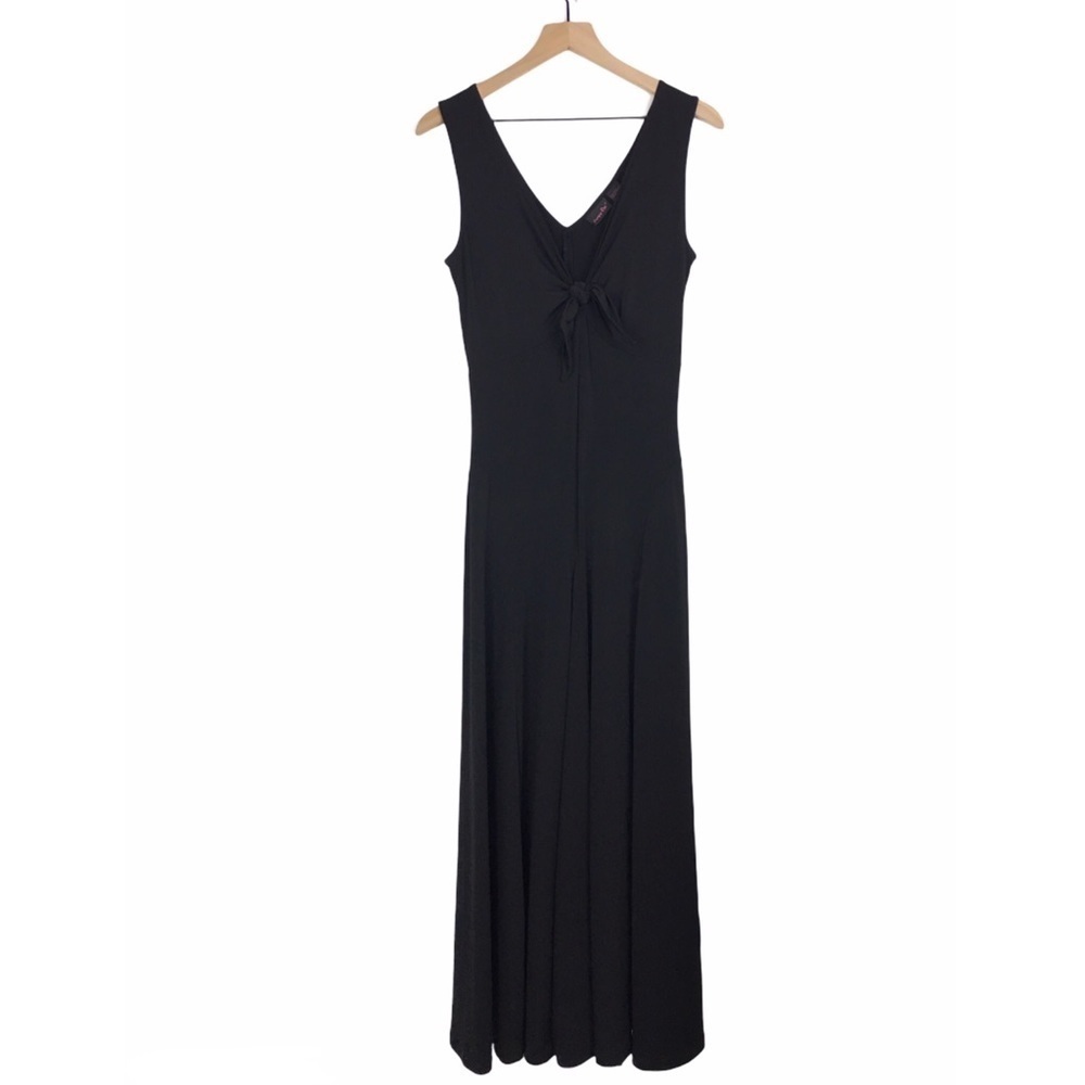 SHAPE FX Dress Maxi Sleeveless Plunge V Neck Tie Control Body Shaping Medium NWT